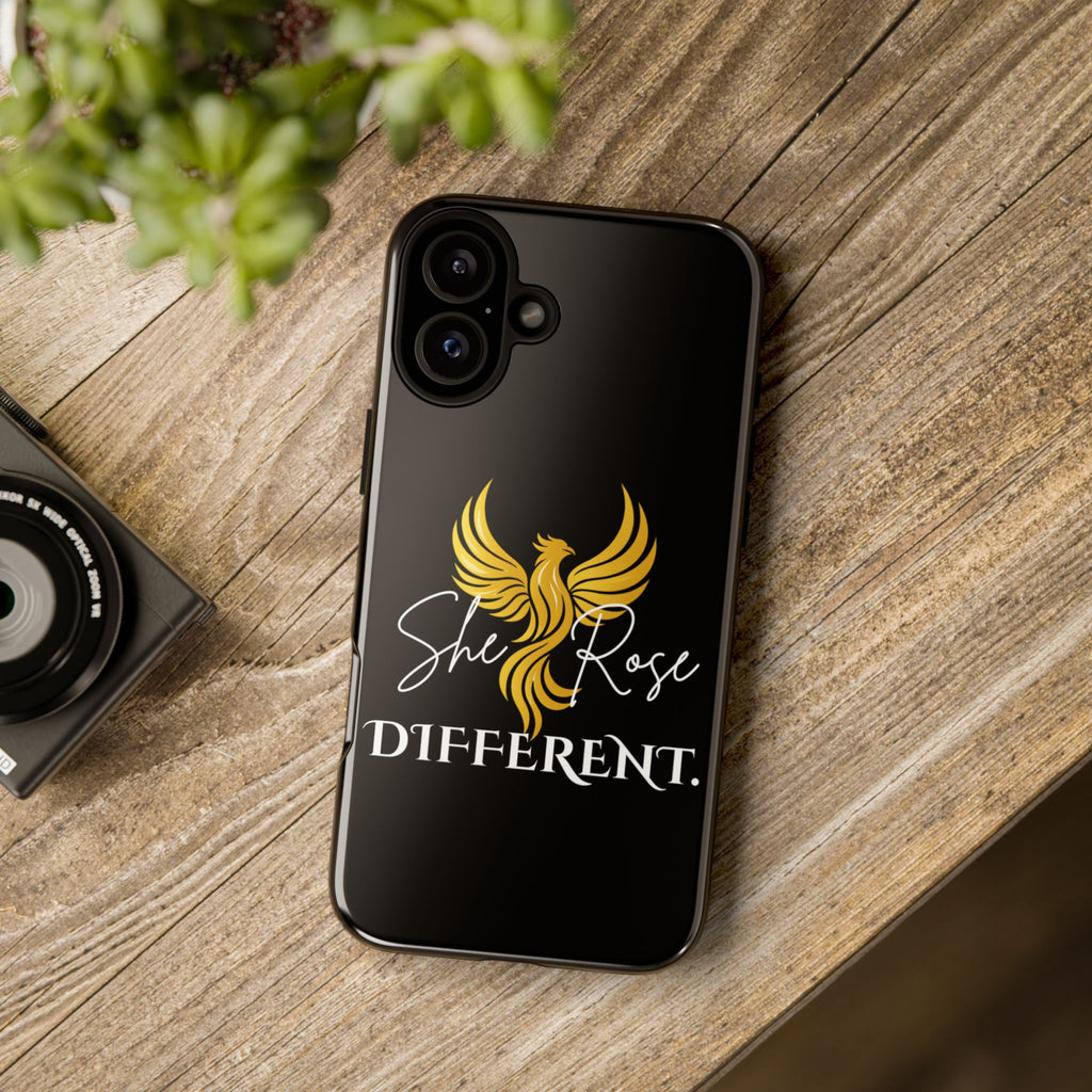 She Rose Different™ Phone Case — Black