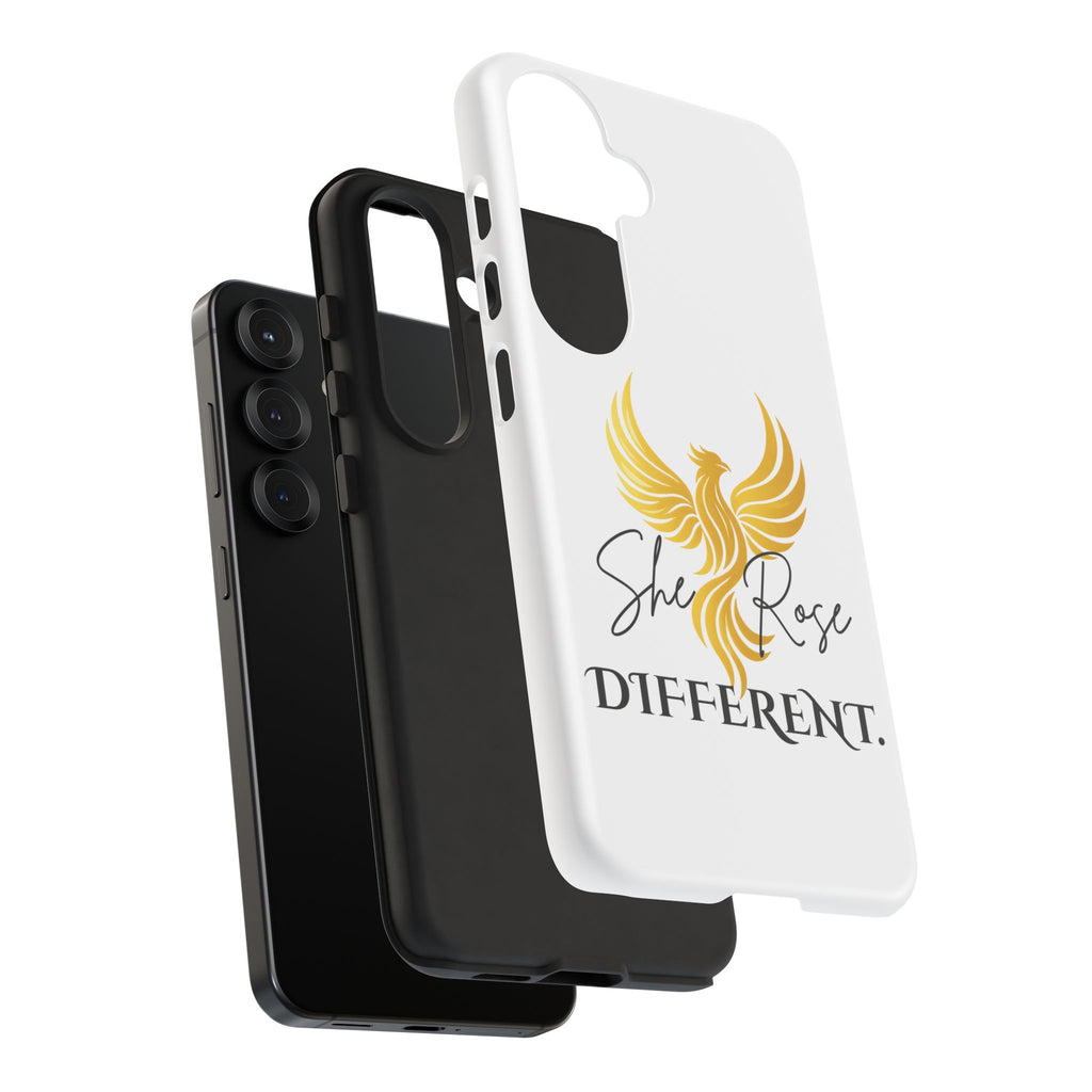 She Rose Different™ Phone Case —  Inspirational Gold Phoenix Design
