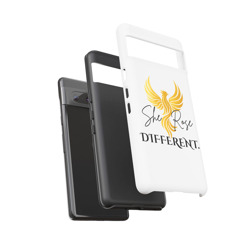 She Rose Different™ Phone Case —  Inspirational Gold Phoenix Design