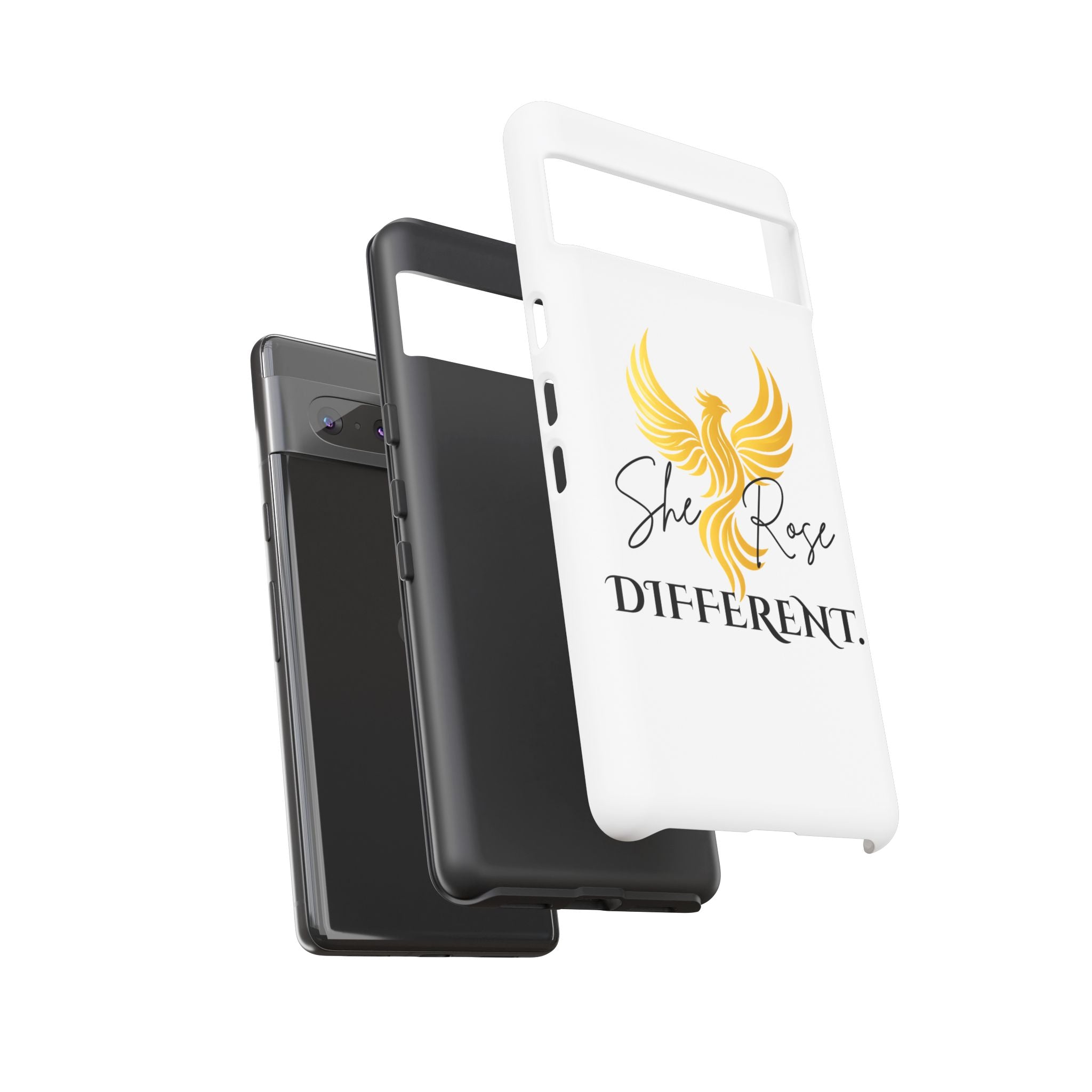 She Rose Different™ Phone Case —  Inspirational Gold Phoenix Design