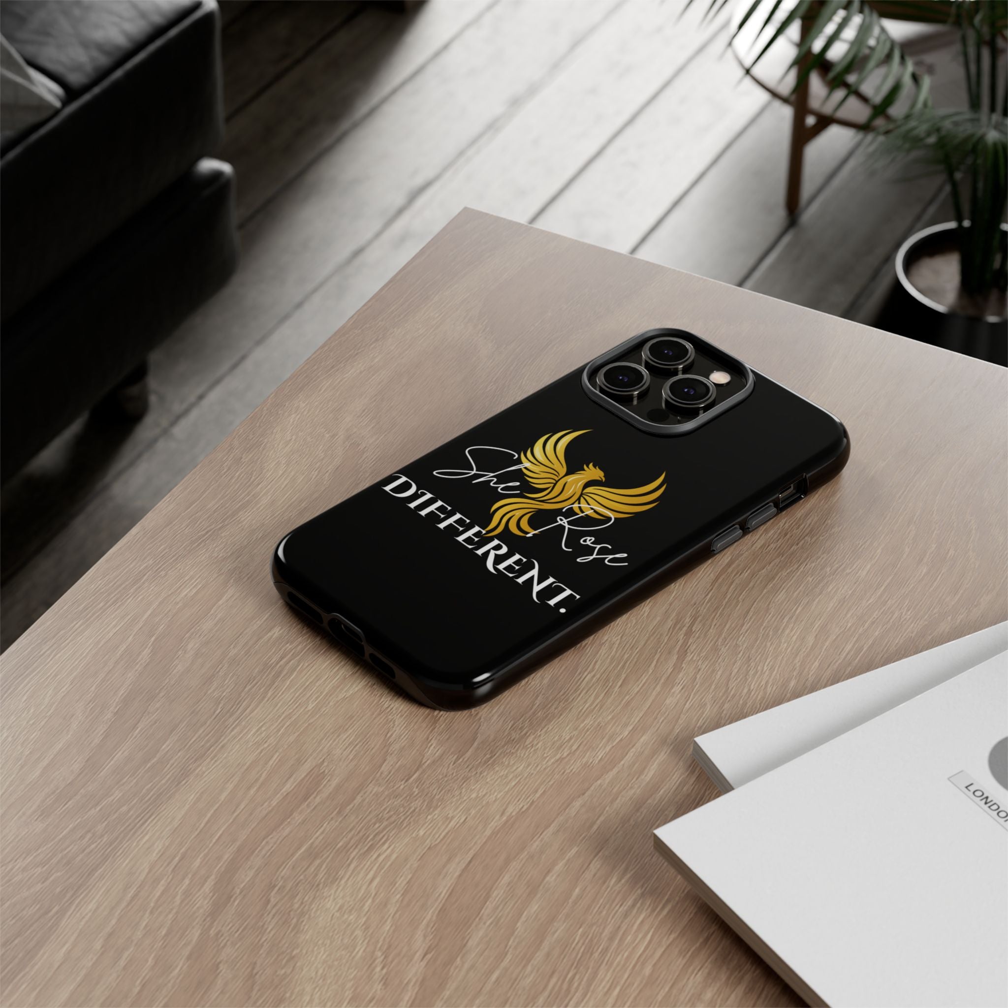 She Rose Different™ Phone Case — Black