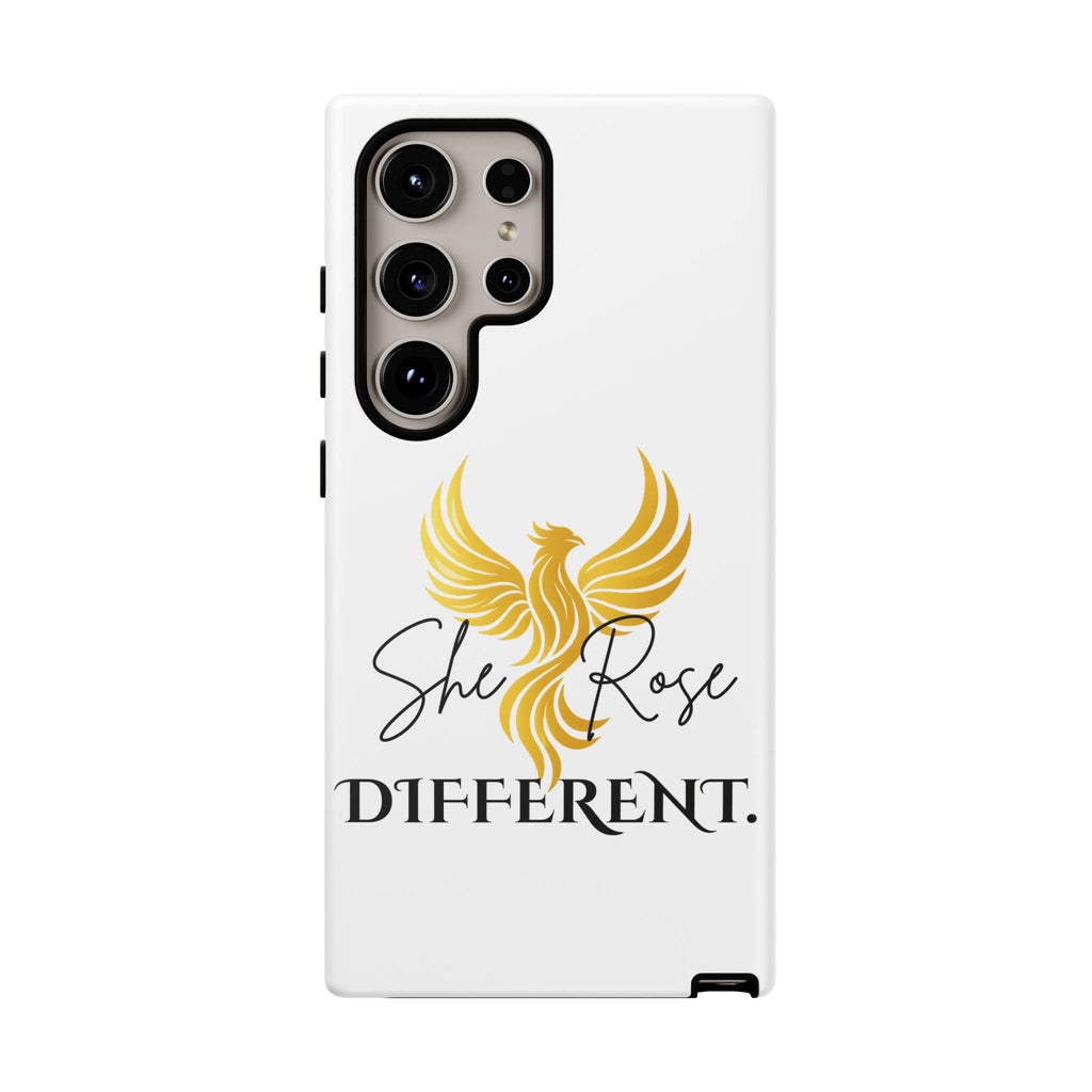 She Rose Different™ Phone Case —  Inspirational Gold Phoenix Design
