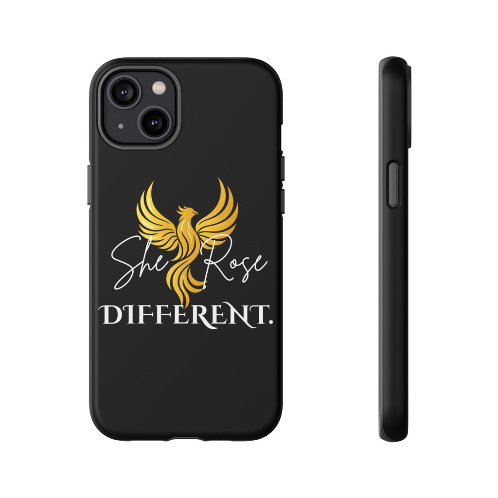 She Rose Different™ Phone Case — Black
