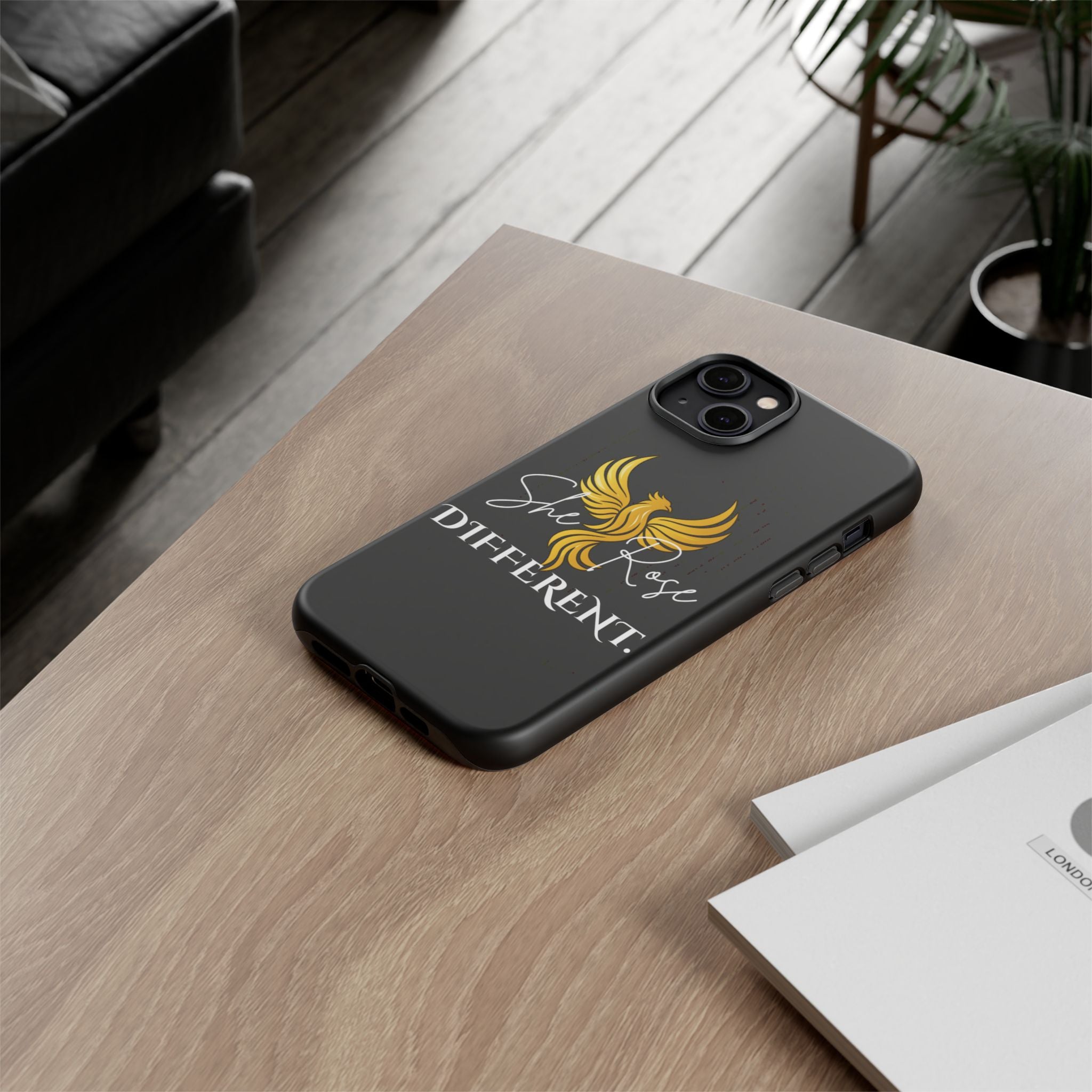 She Rose Different™ Phone Case — Black