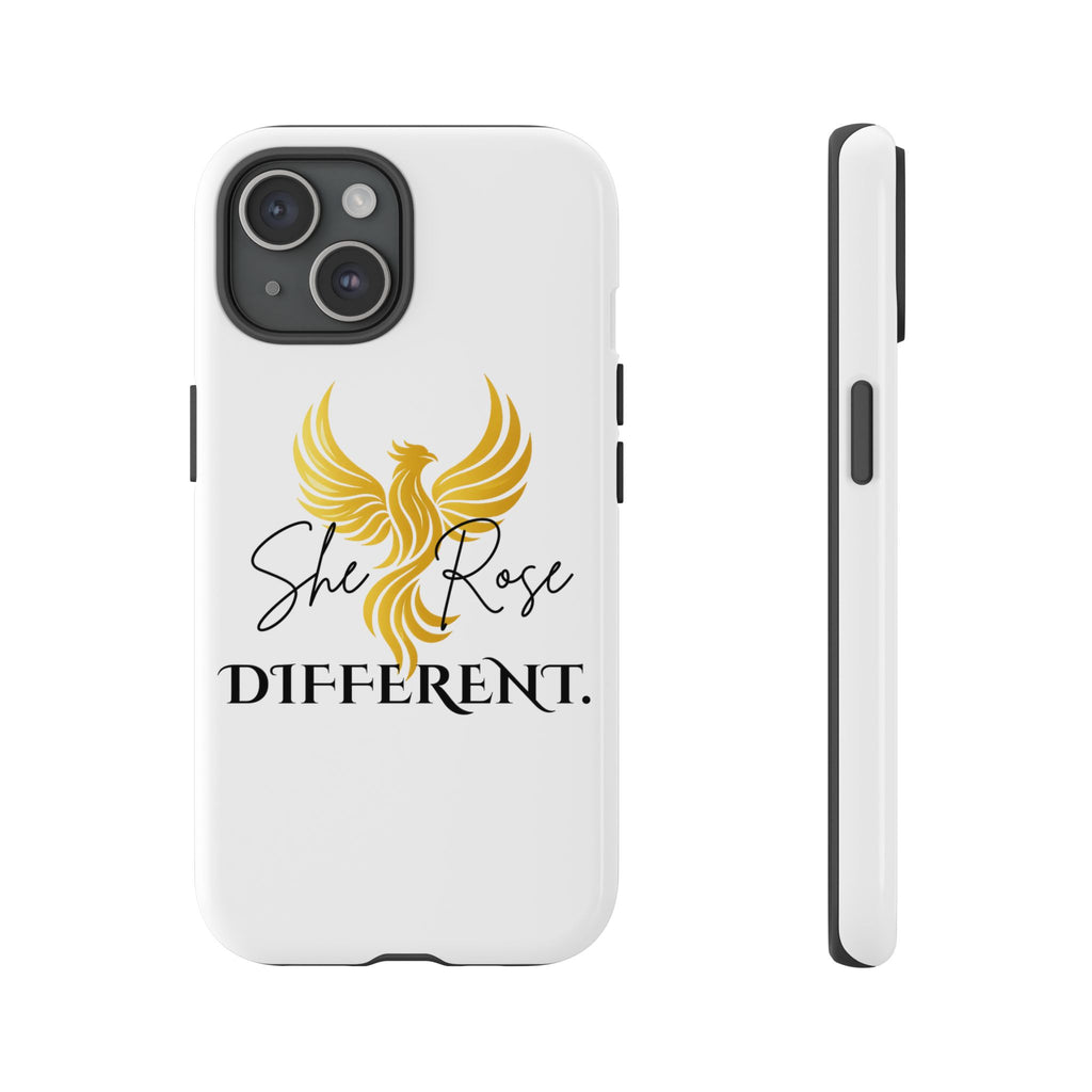 She Rose Different™ Phone Case —  Inspirational Gold Phoenix Design