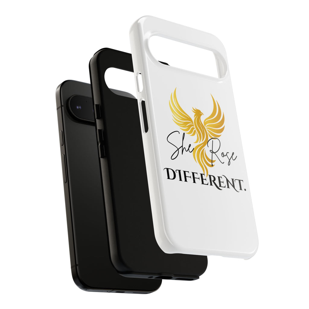 She Rose Different™ Phone Case —  Inspirational Gold Phoenix Design