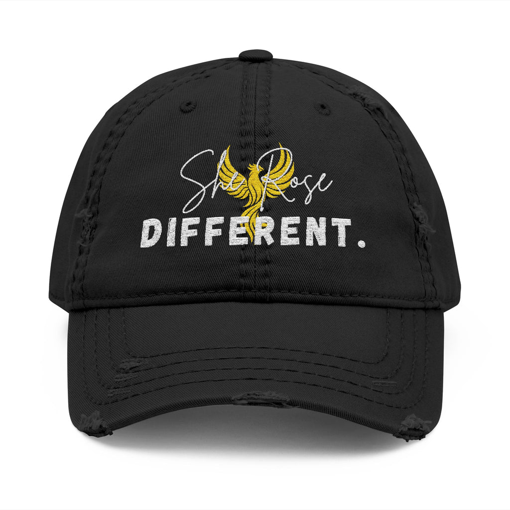 Embroidered She Rose Different™ Distressed Hat