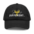 Embroidered She Rose Different™ Distressed Hat