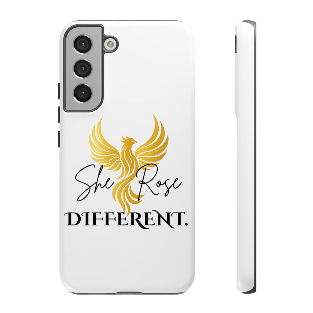 She Rose Different™ Phone Case —  Inspirational Gold Phoenix Design