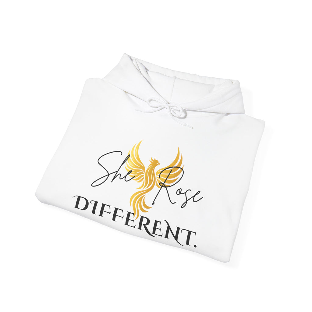 She Rose Different™ Hoodie — Women's Inspirational Sweatshirt