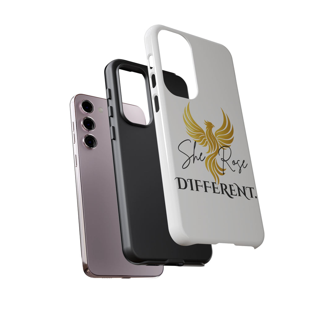 She Rose Different™ Phone Case —  Inspirational Gold Phoenix Design