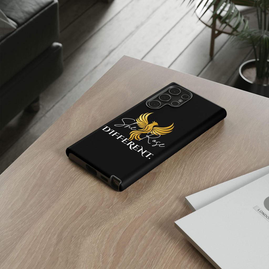 She Rose Different™ Phone Case — Black