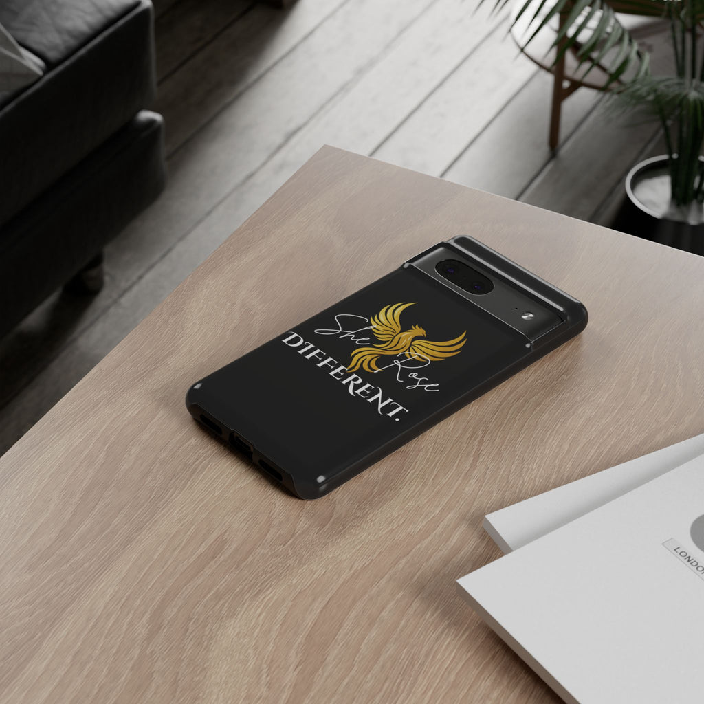 She Rose Different™ Phone Case — Black