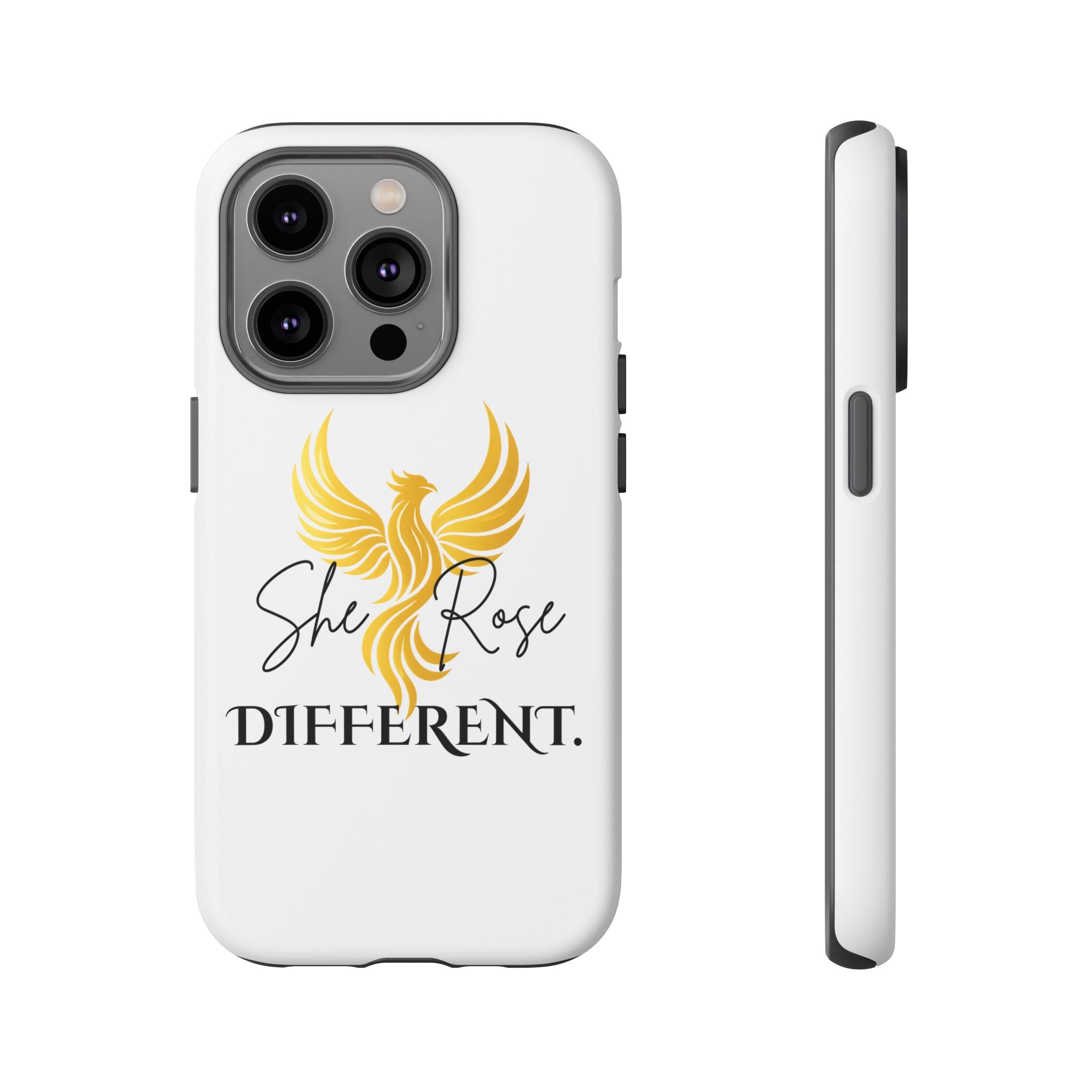 She Rose Different™ Phone Case —  Inspirational Gold Phoenix Design