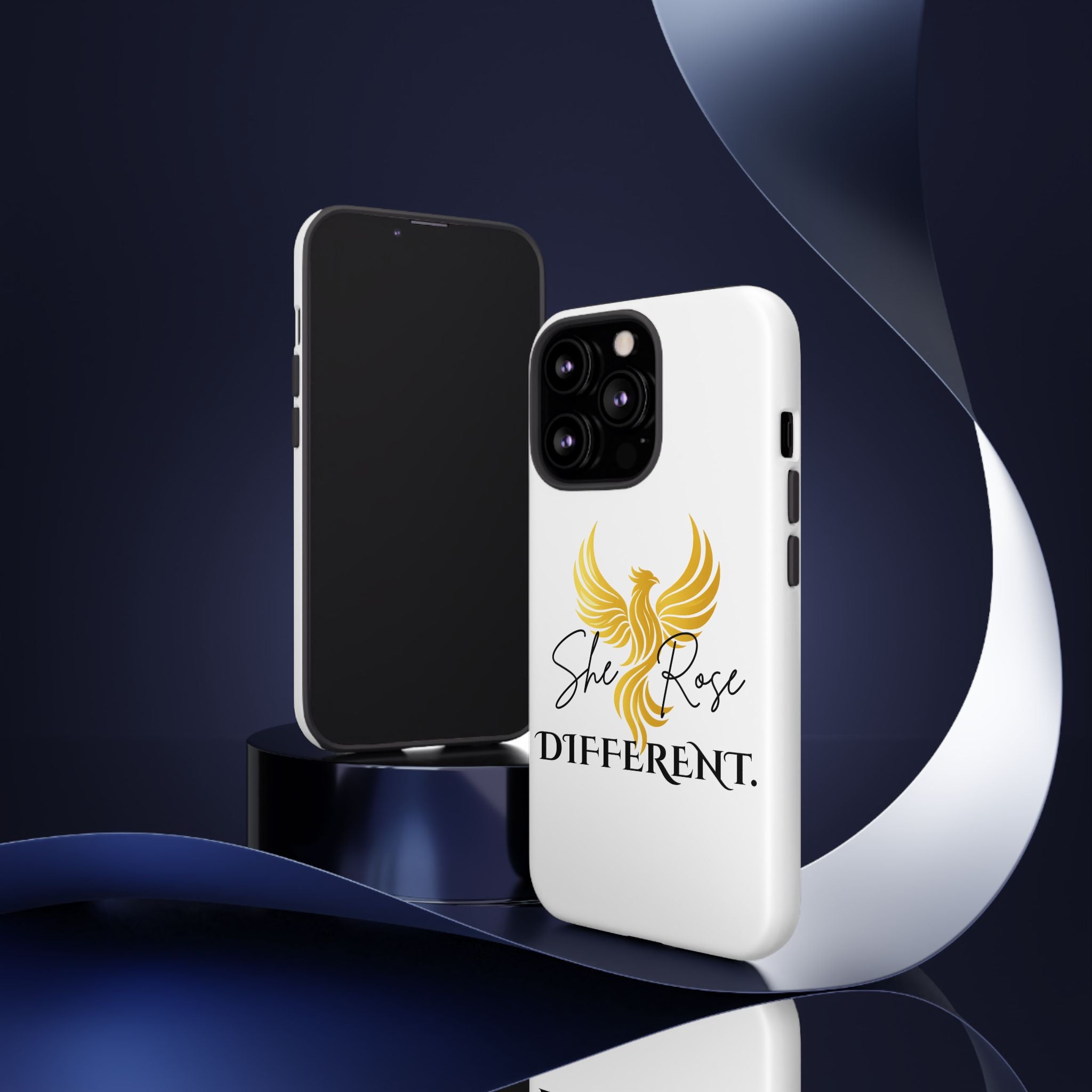She Rose Different™ Phone Case —  Inspirational Gold Phoenix Design