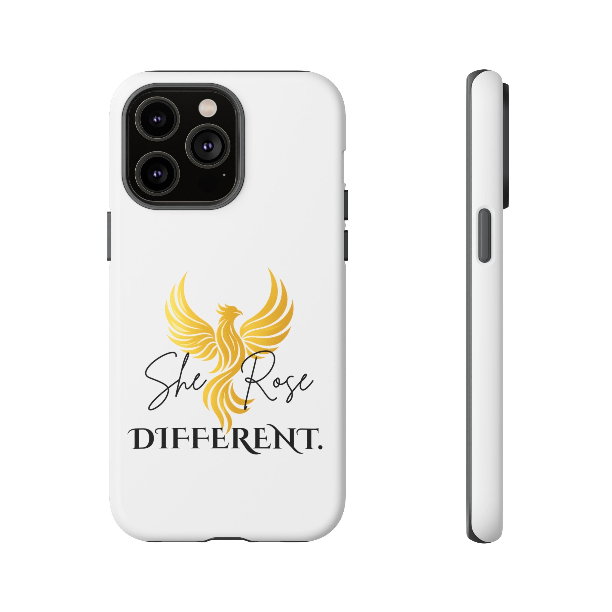 She Rose Different™ Phone Case —  Inspirational Gold Phoenix Design