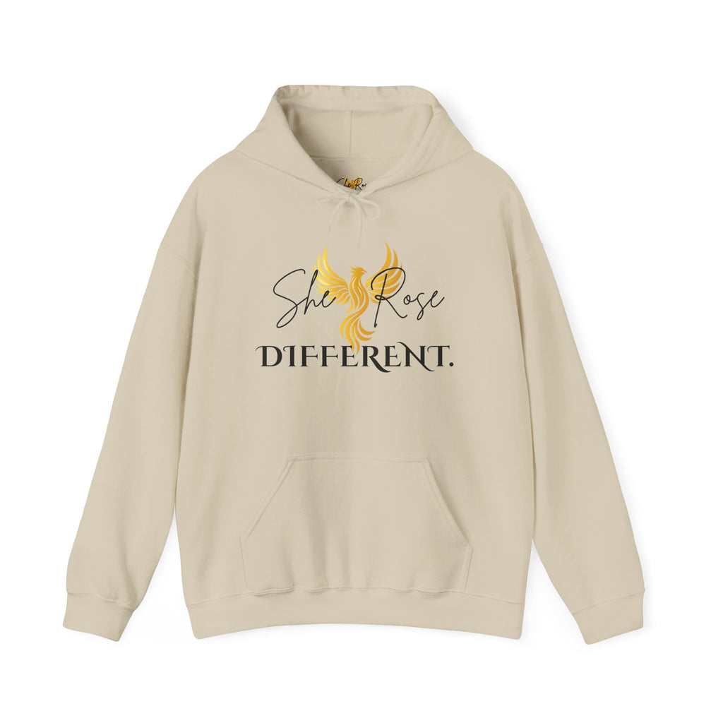 She Rose Different™ Hoodie — Women's Inspirational Sweatshirt