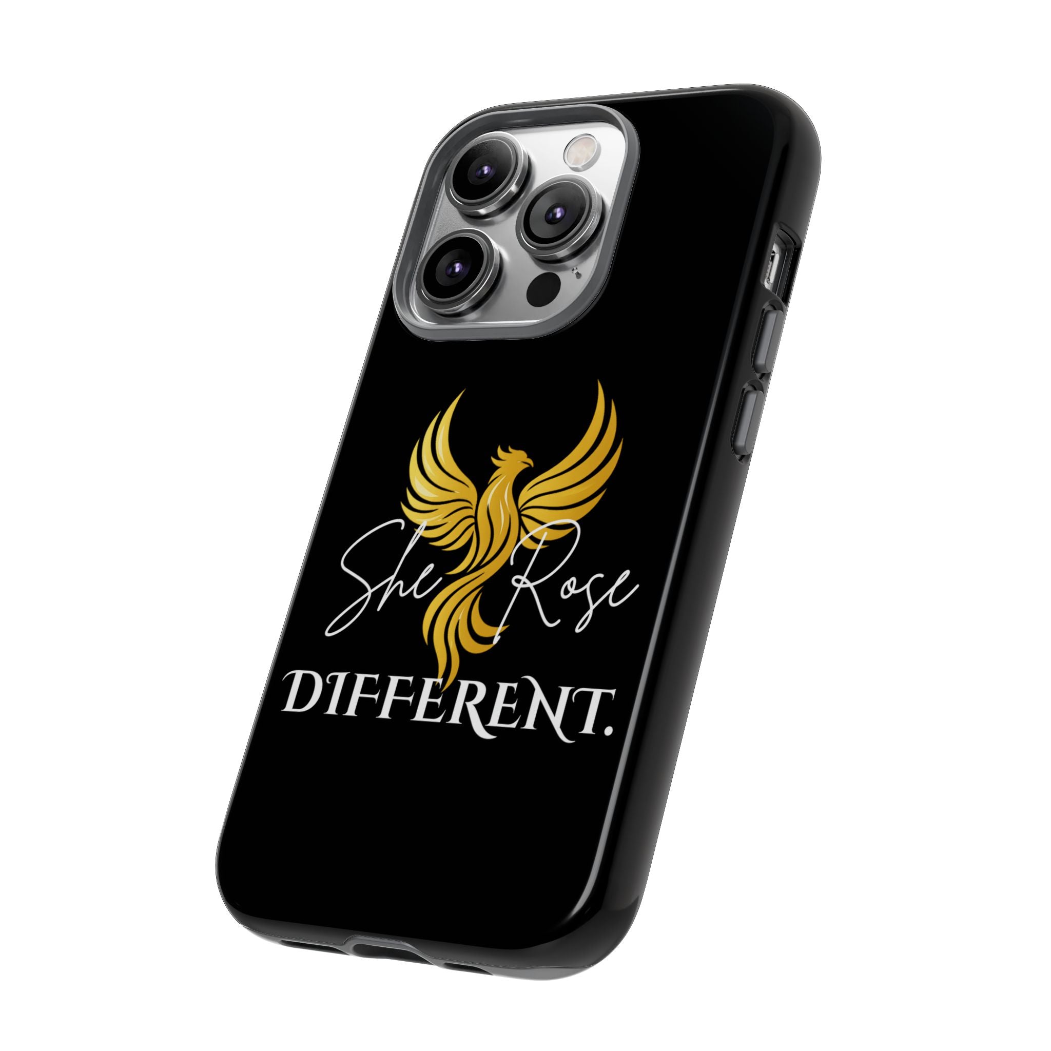 She Rose Different™ Phone Case — Black