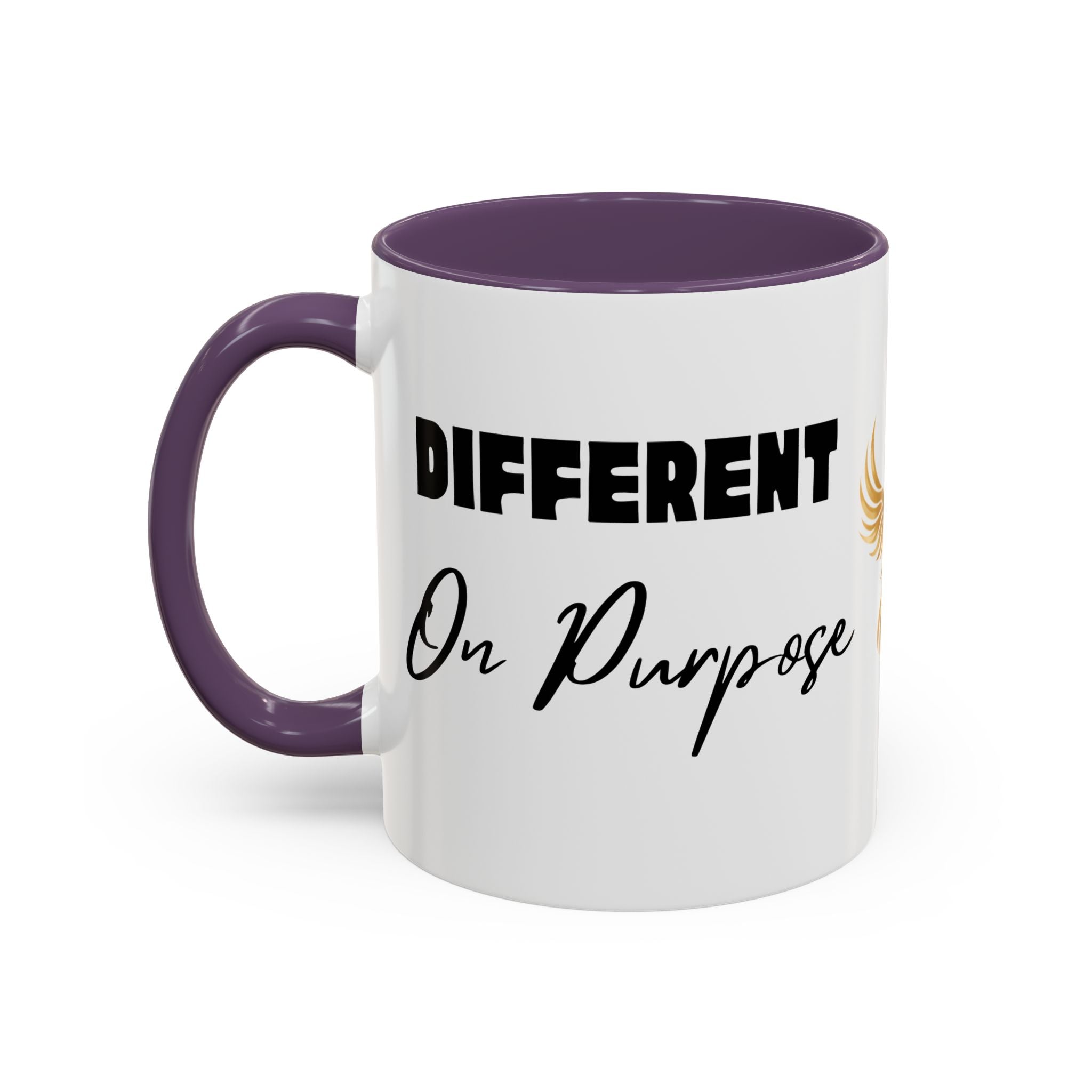 Rise Different™ Accent Coffee Mug — Inspirational Phoenix Coffee Cup (11 oz)