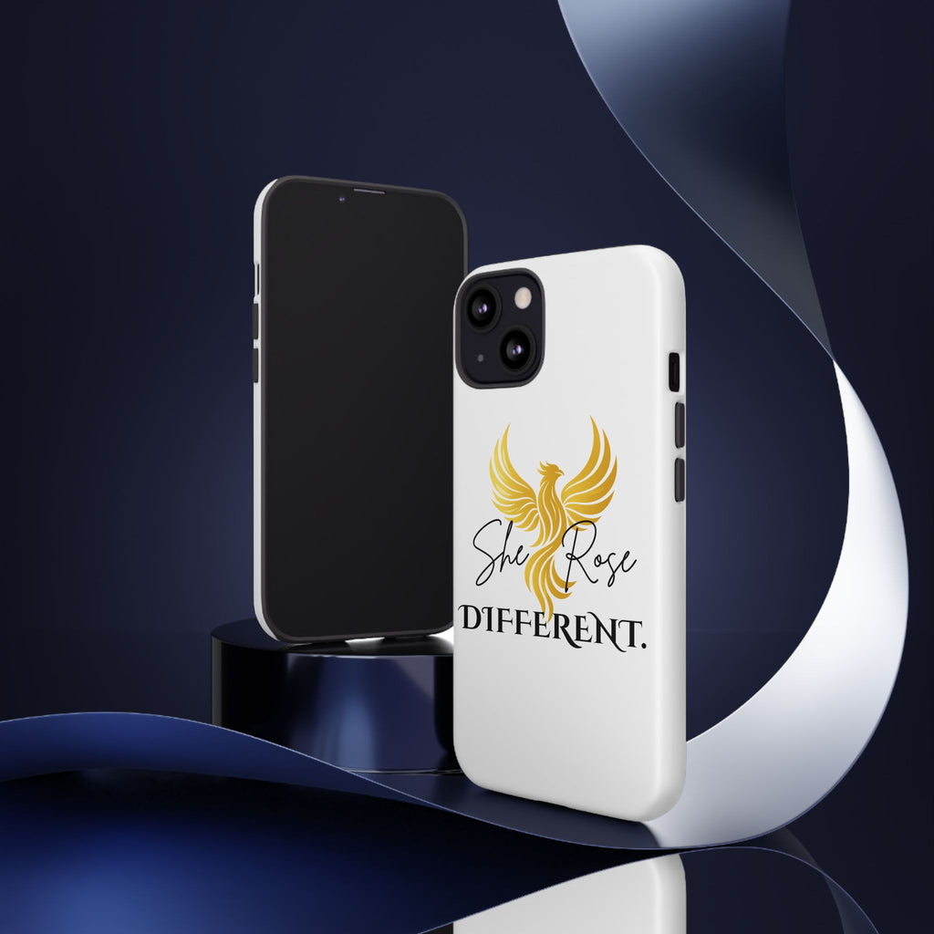 She Rose Different™ Phone Case —  Inspirational Gold Phoenix Design