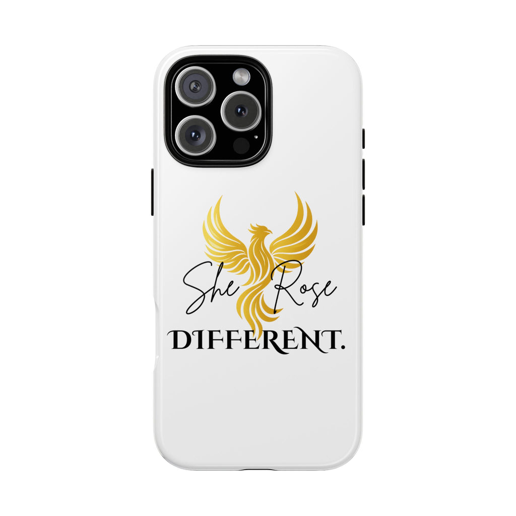 She Rose Different™ Phone Case —  Inspirational Gold Phoenix Design