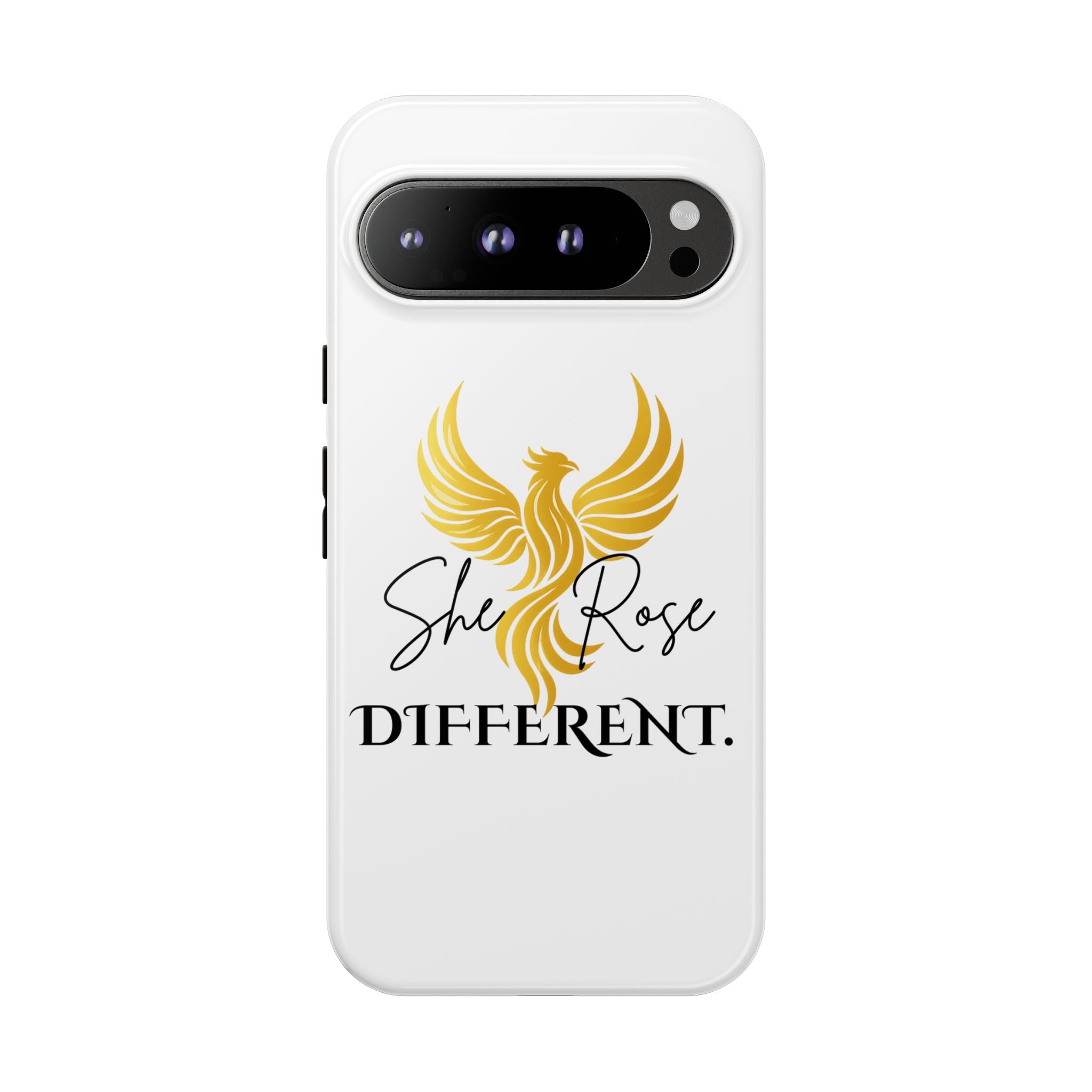 She Rose Different™ Phone Case —  Inspirational Gold Phoenix Design
