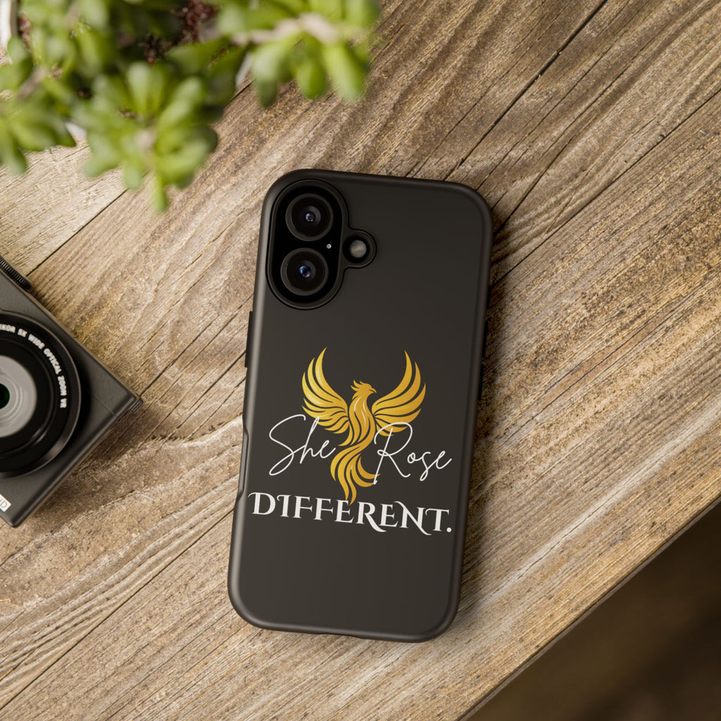 She Rose Different™ Phone Case — Black
