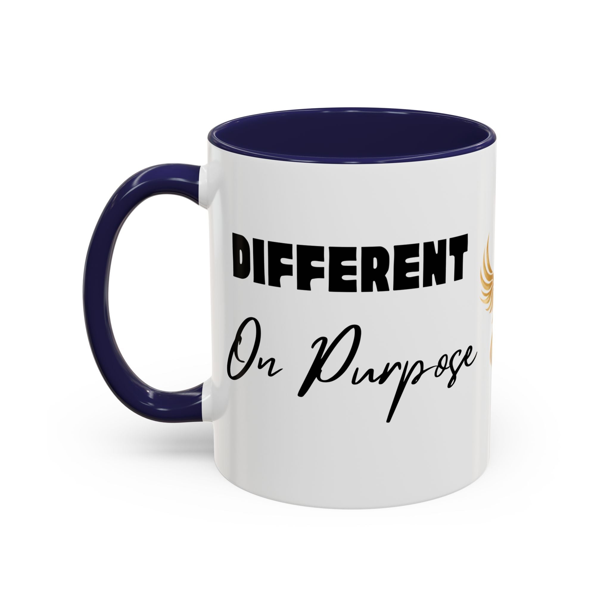 Rise Different™ Accent Coffee Mug — Inspirational Phoenix Coffee Cup (11 oz)