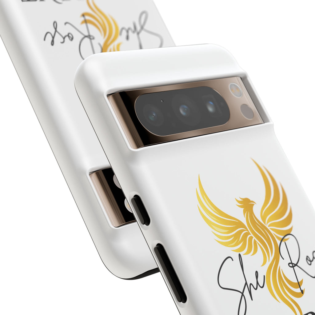 She Rose Different™ Phone Case —  Inspirational Gold Phoenix Design