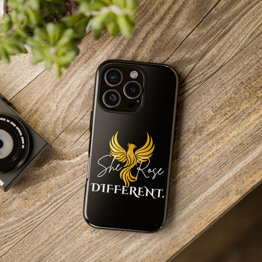 She Rose Different™ Phone Case — Black