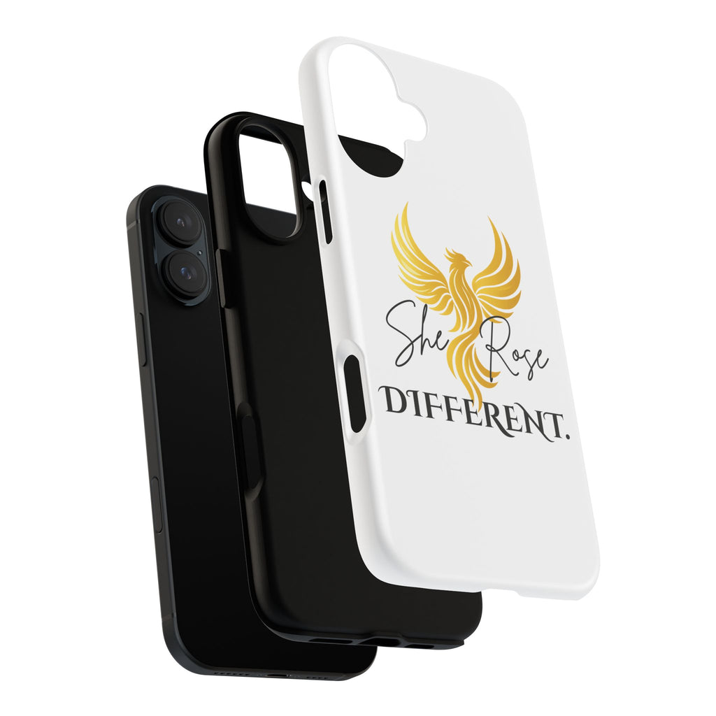 She Rose Different™ Phone Case —  Inspirational Gold Phoenix Design