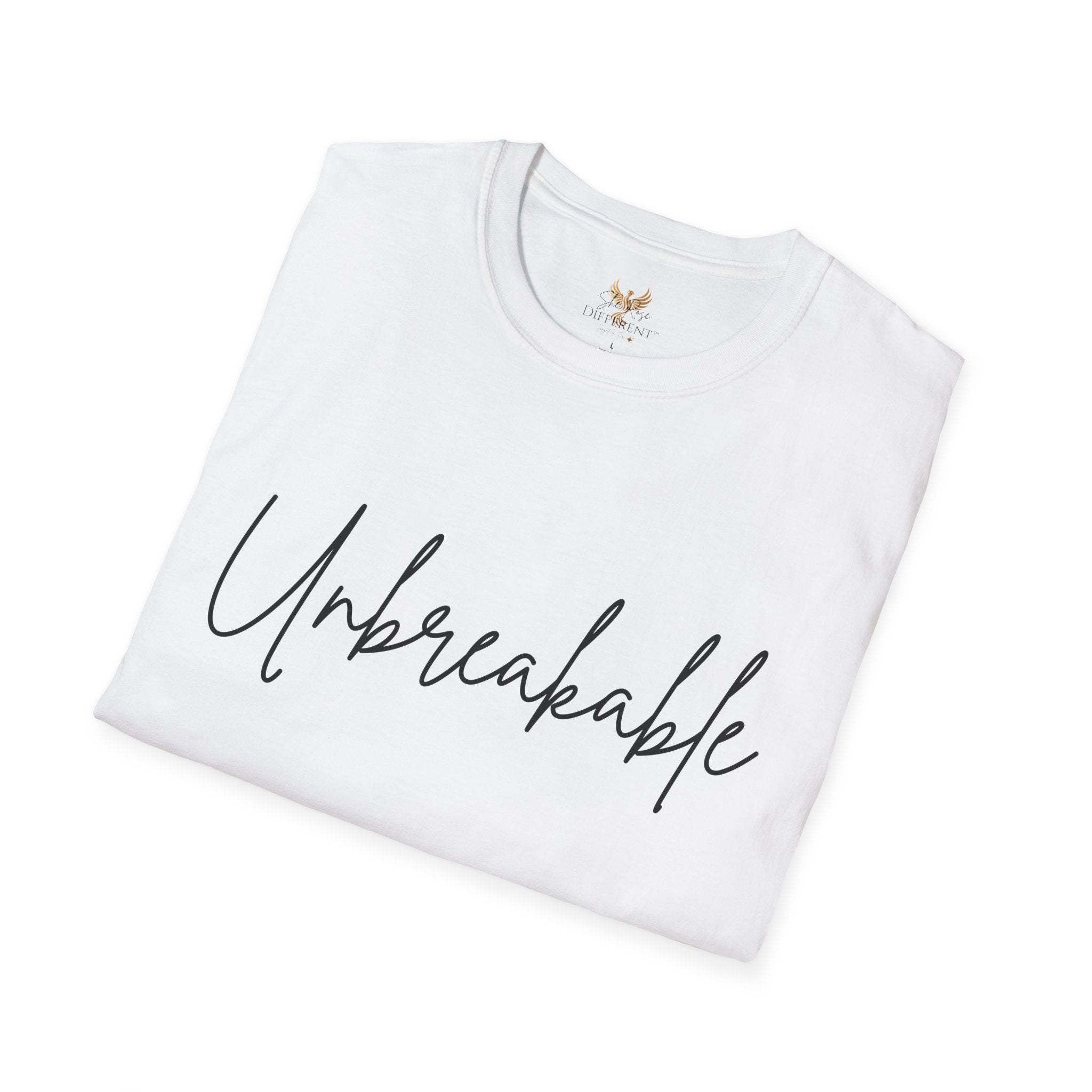 Unbreakable Script Tee – Inspirational Motivation