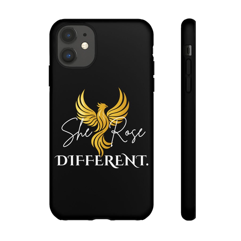 She Rose Different™ Phone Case — Black