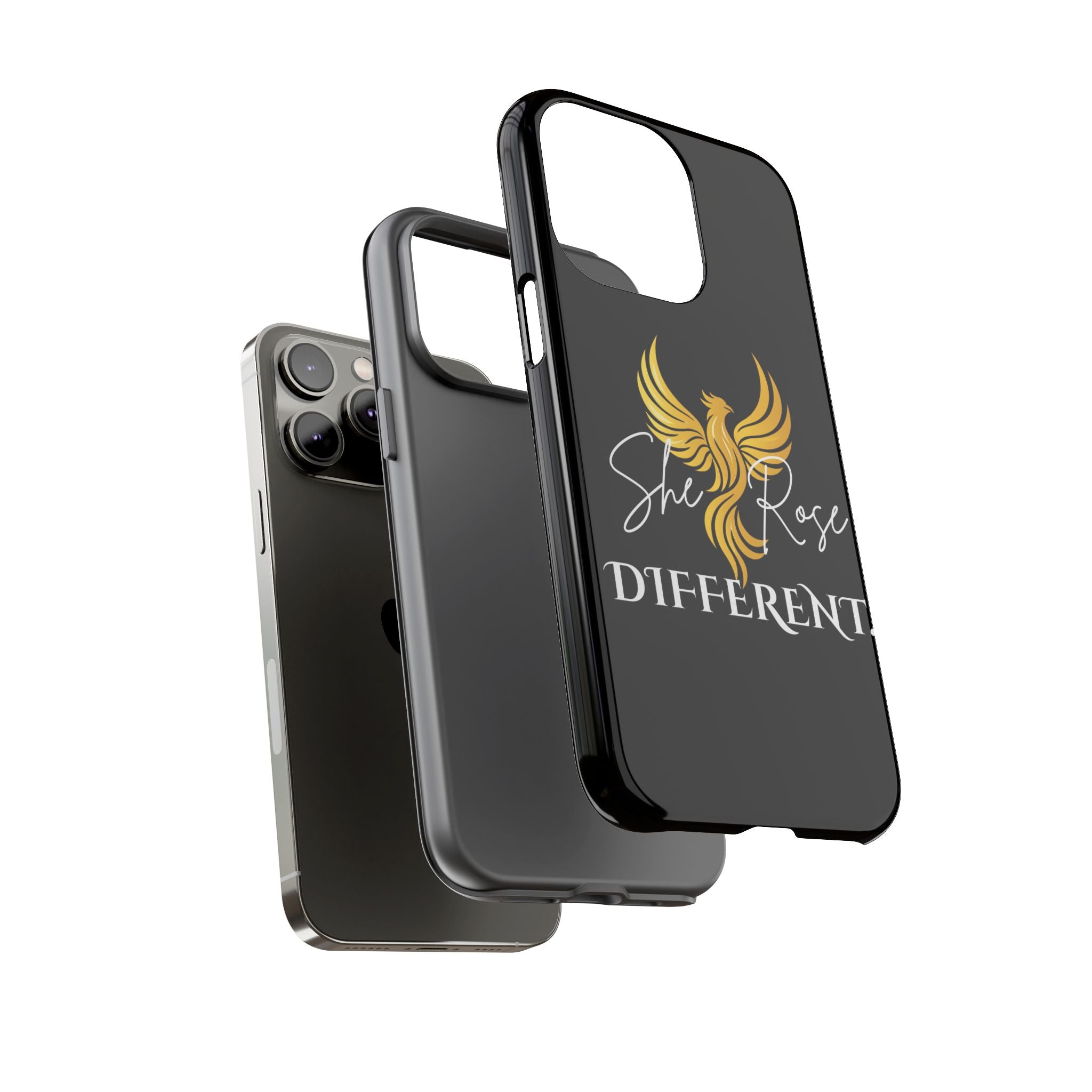 She Rose Different™ Phone Case — Black