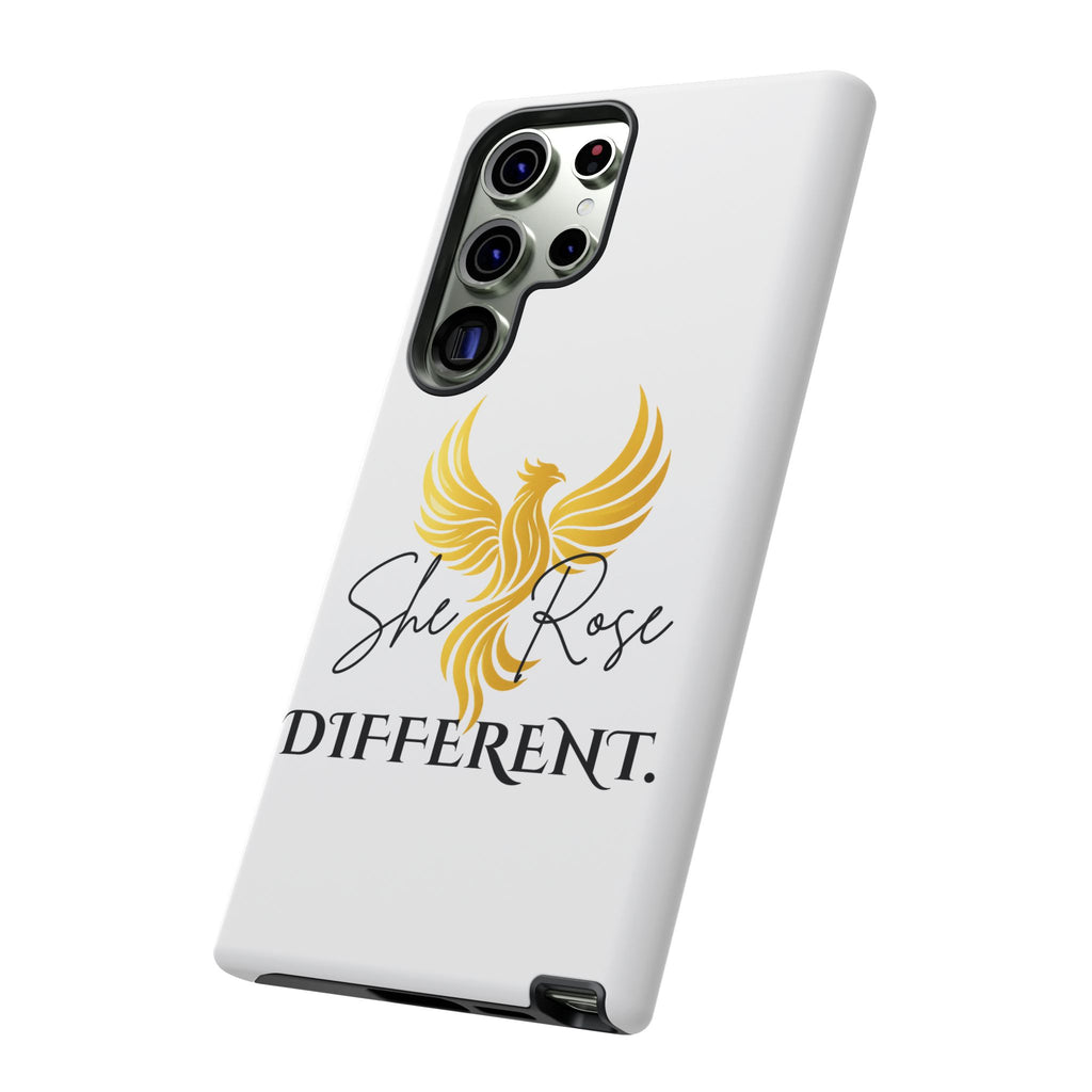 She Rose Different™ Phone Case —  Inspirational Gold Phoenix Design