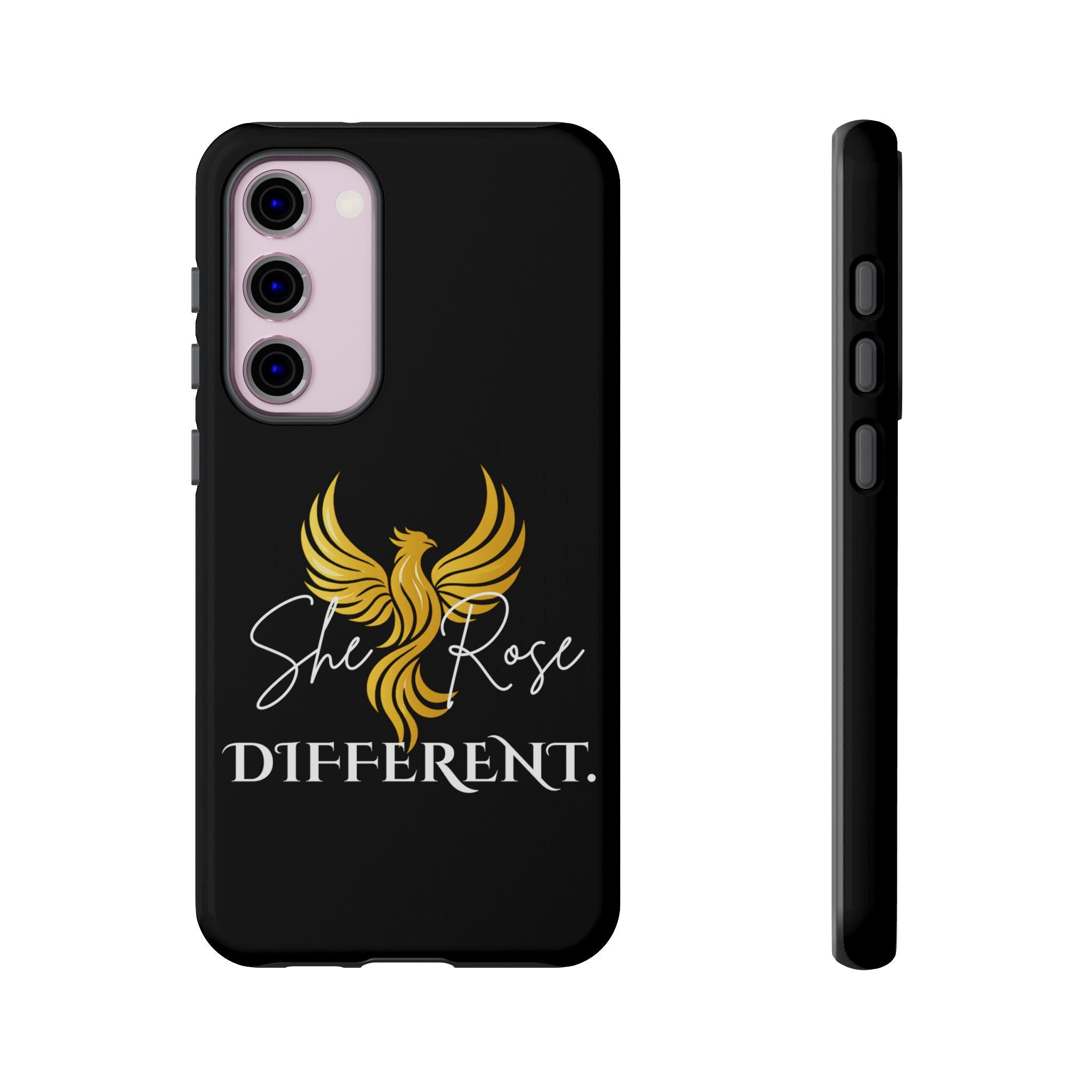 She Rose Different™ Phone Case — Black
