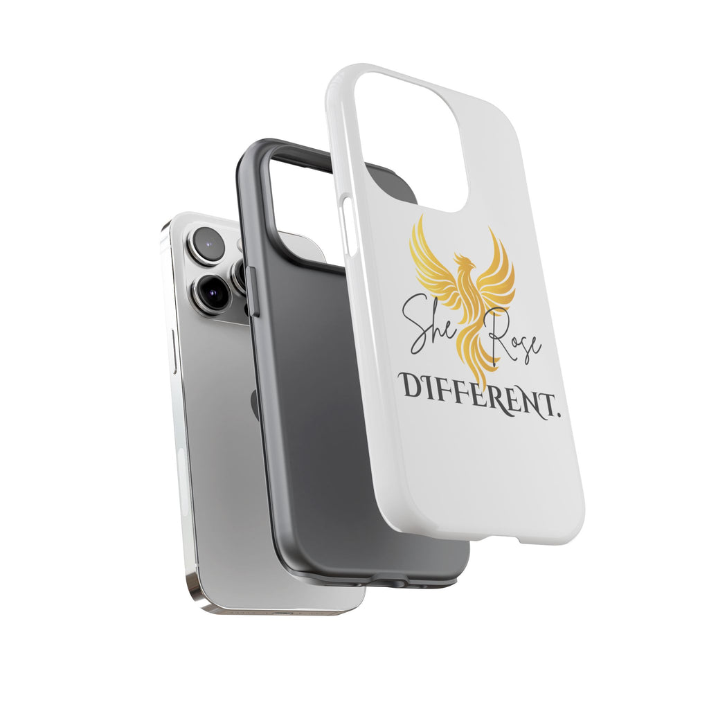 She Rose Different™ Phone Case —  Inspirational Gold Phoenix Design