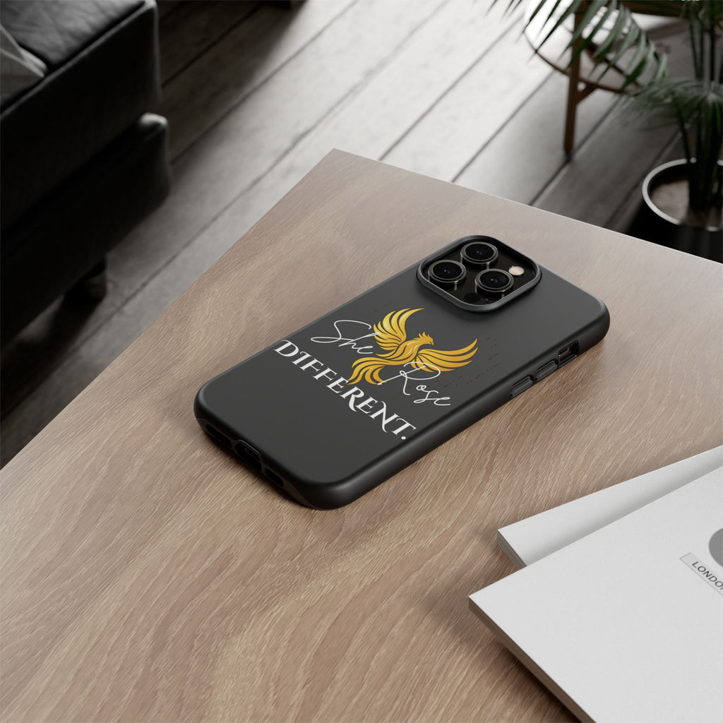 She Rose Different™ Phone Case — Black