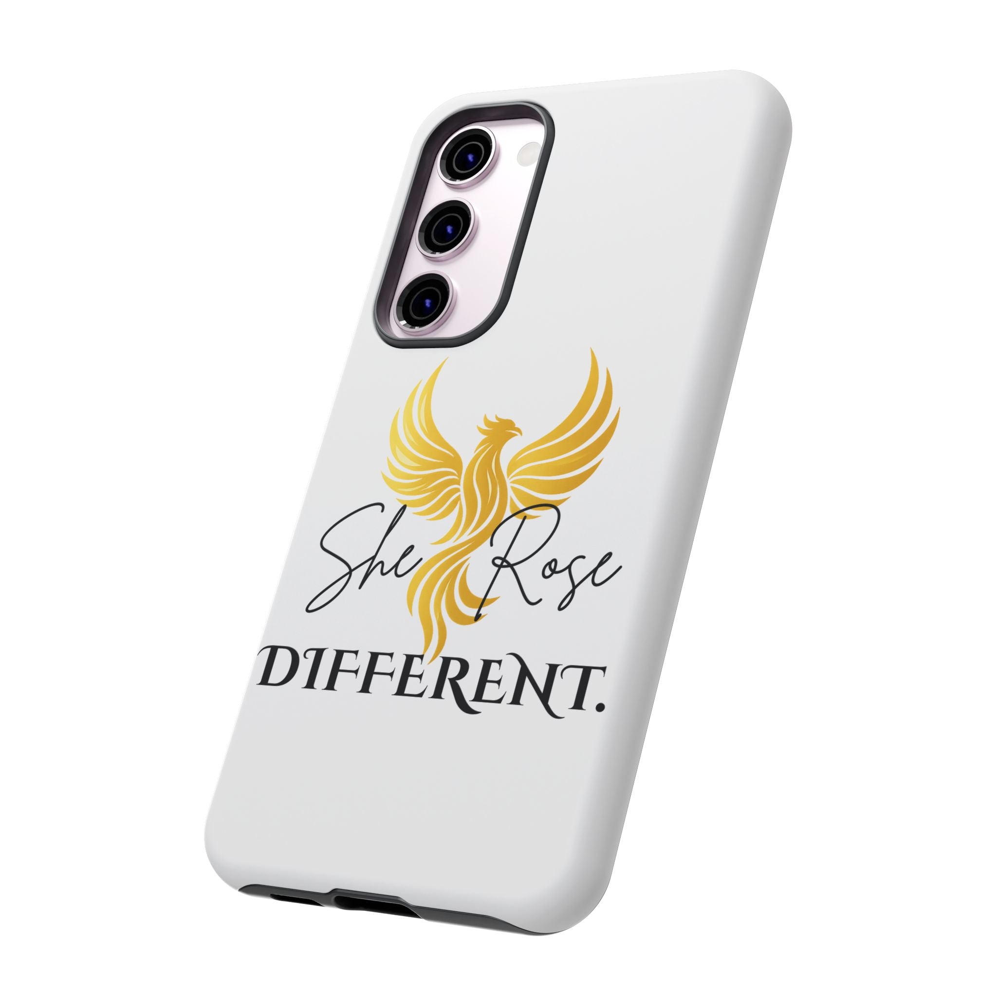 She Rose Different™ Phone Case —  Inspirational Gold Phoenix Design