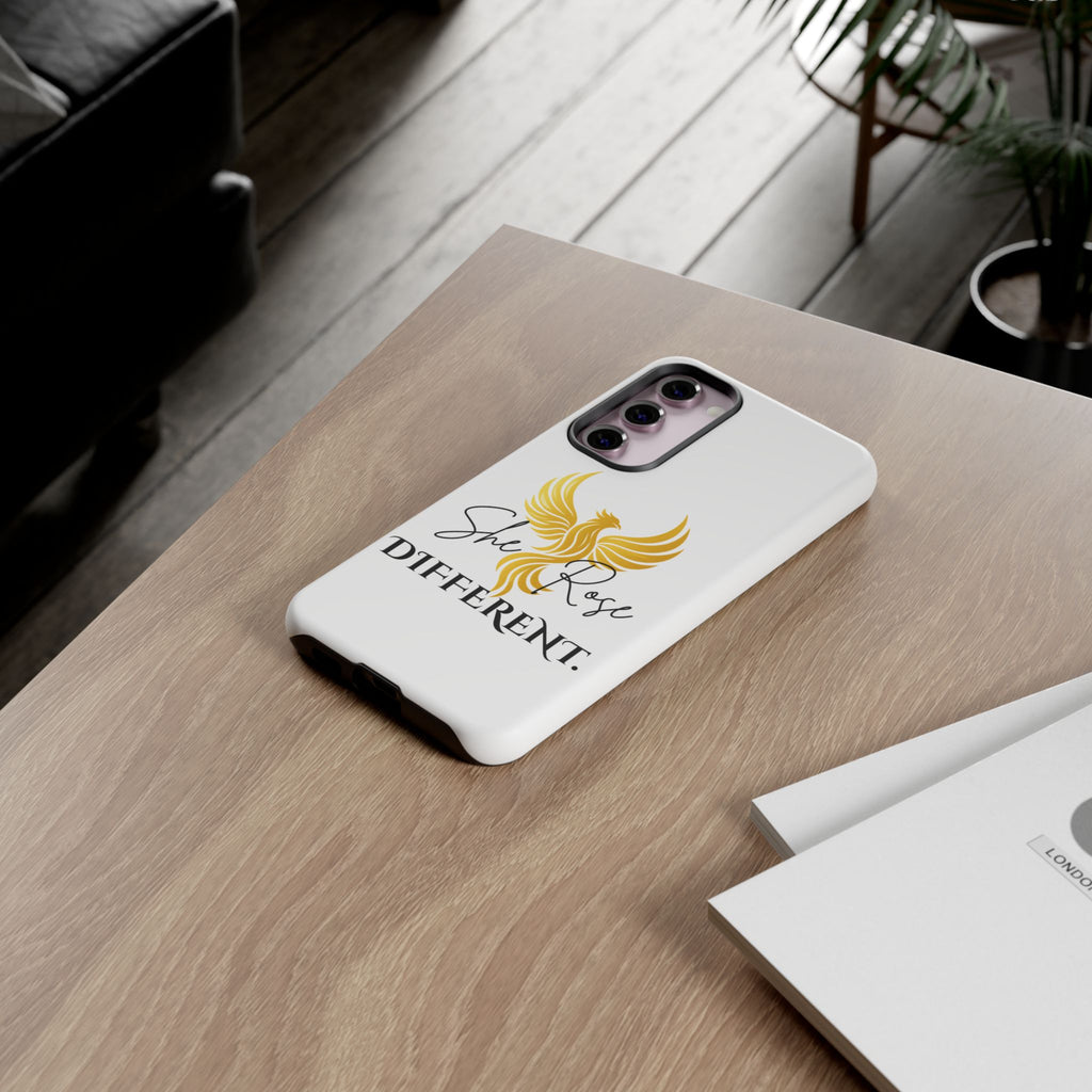 She Rose Different™ Phone Case —  Inspirational Gold Phoenix Design