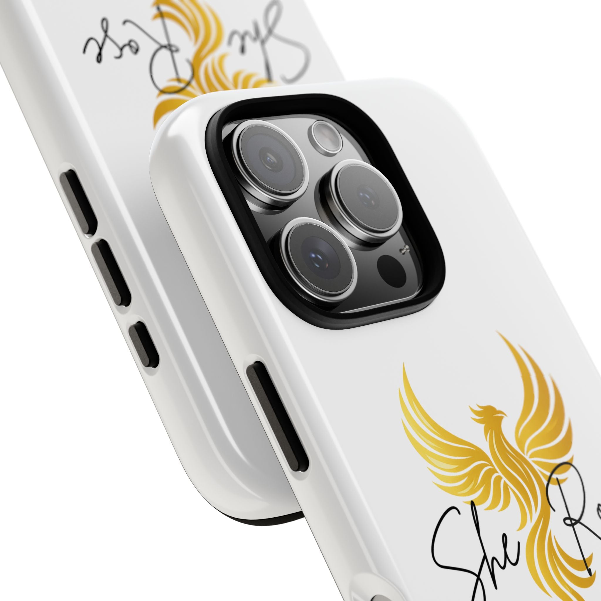 She Rose Different™ Phone Case —  Inspirational Gold Phoenix Design