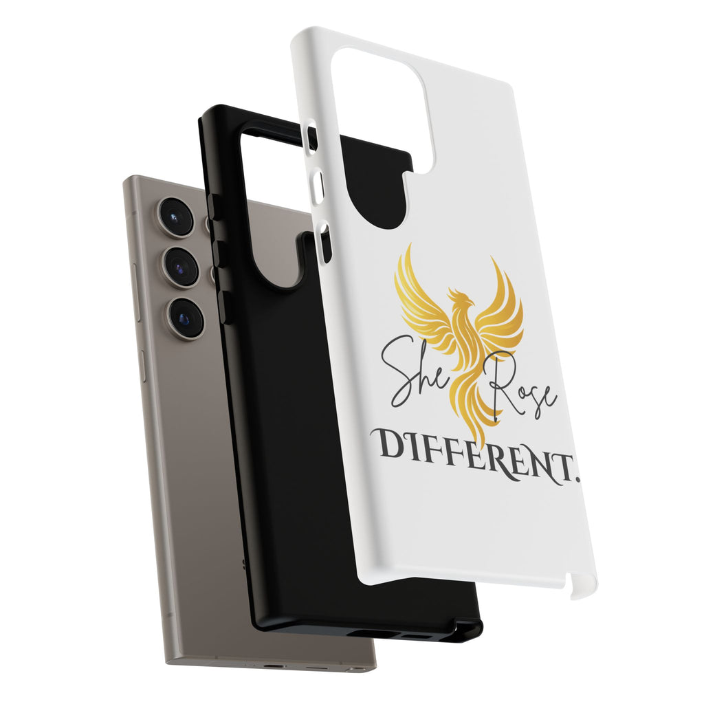 She Rose Different™ Phone Case —  Inspirational Gold Phoenix Design