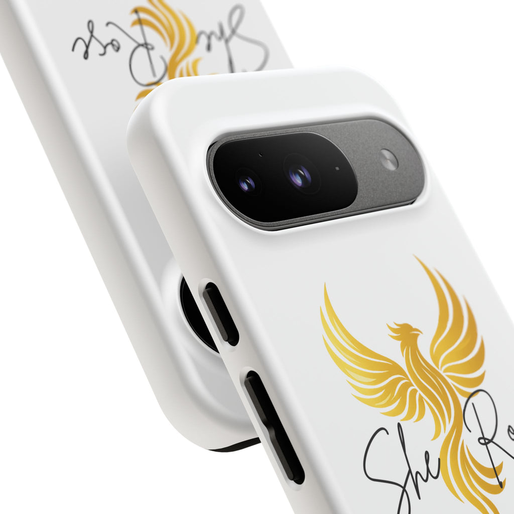 She Rose Different™ Phone Case —  Inspirational Gold Phoenix Design