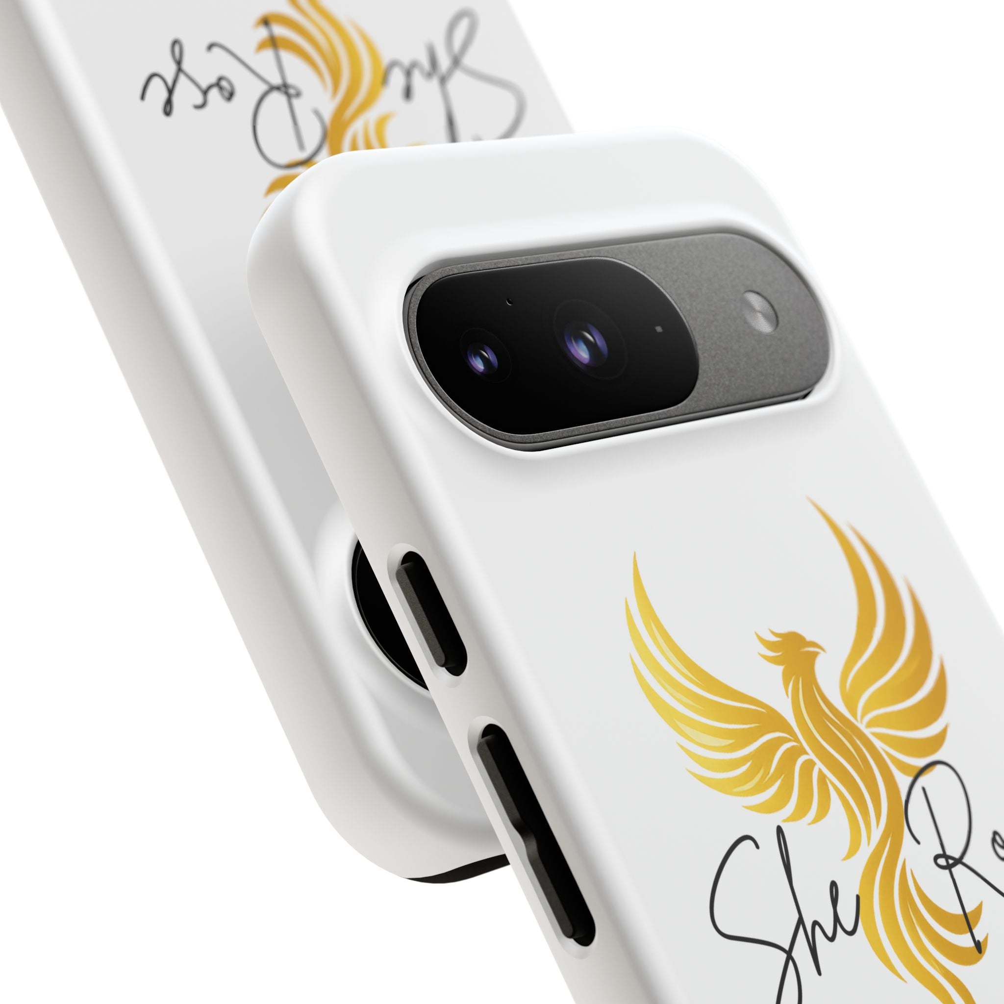 She Rose Different™ Phone Case —  Inspirational Gold Phoenix Design