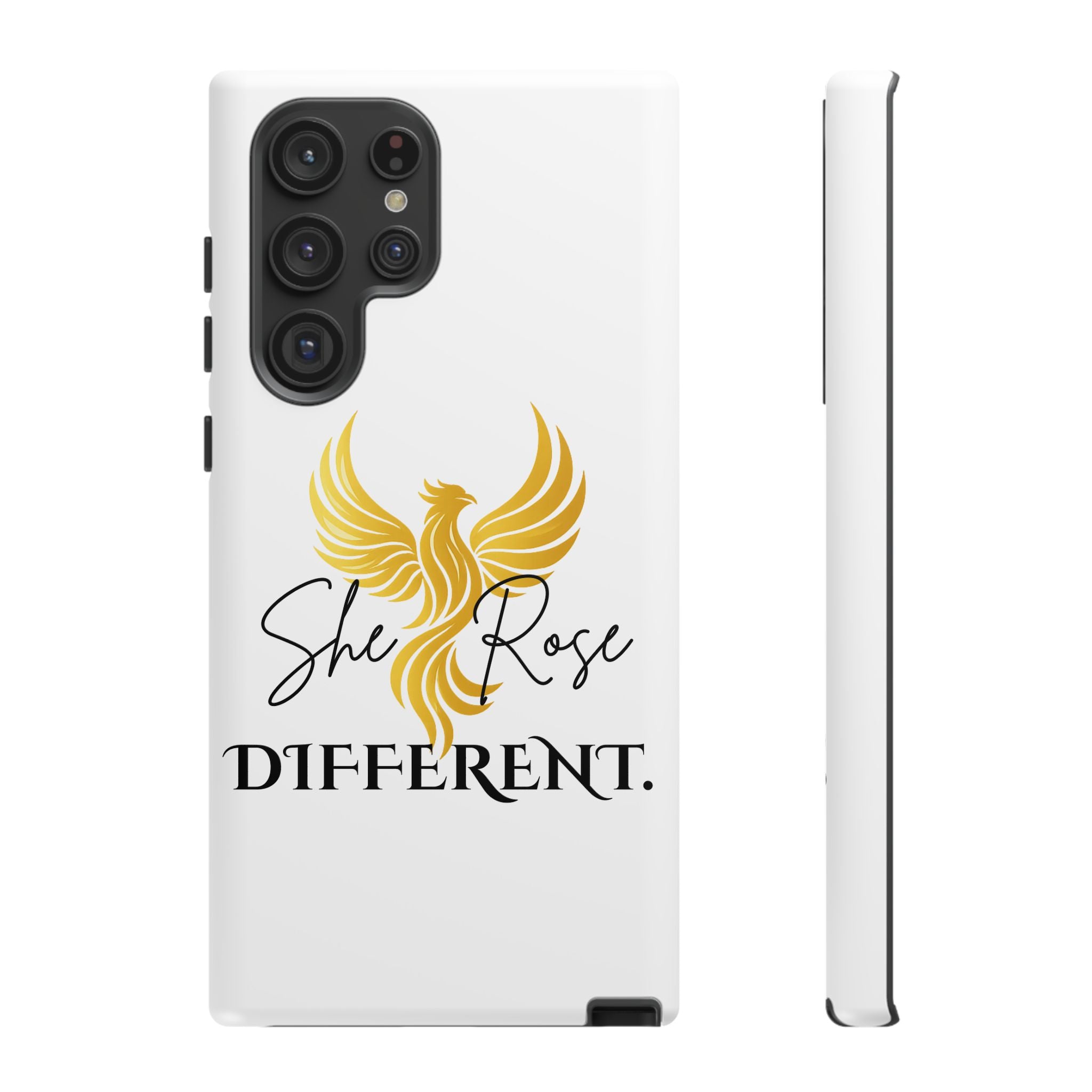 She Rose Different™ Phone Case —  Inspirational Gold Phoenix Design