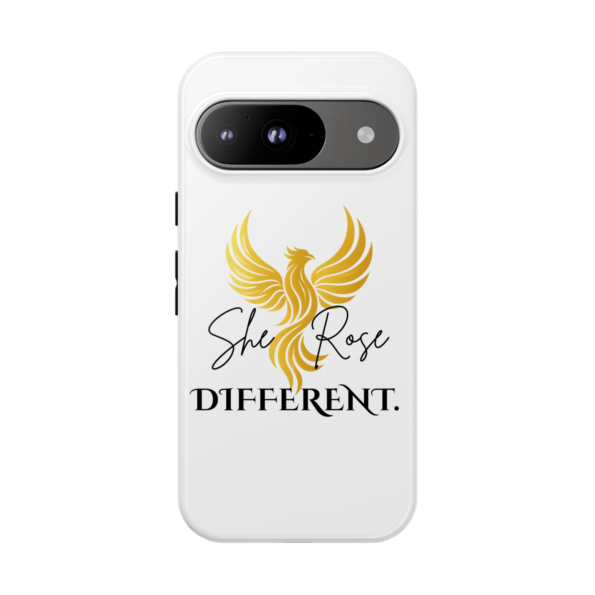 She Rose Different™ Phone Case —  Inspirational Gold Phoenix Design