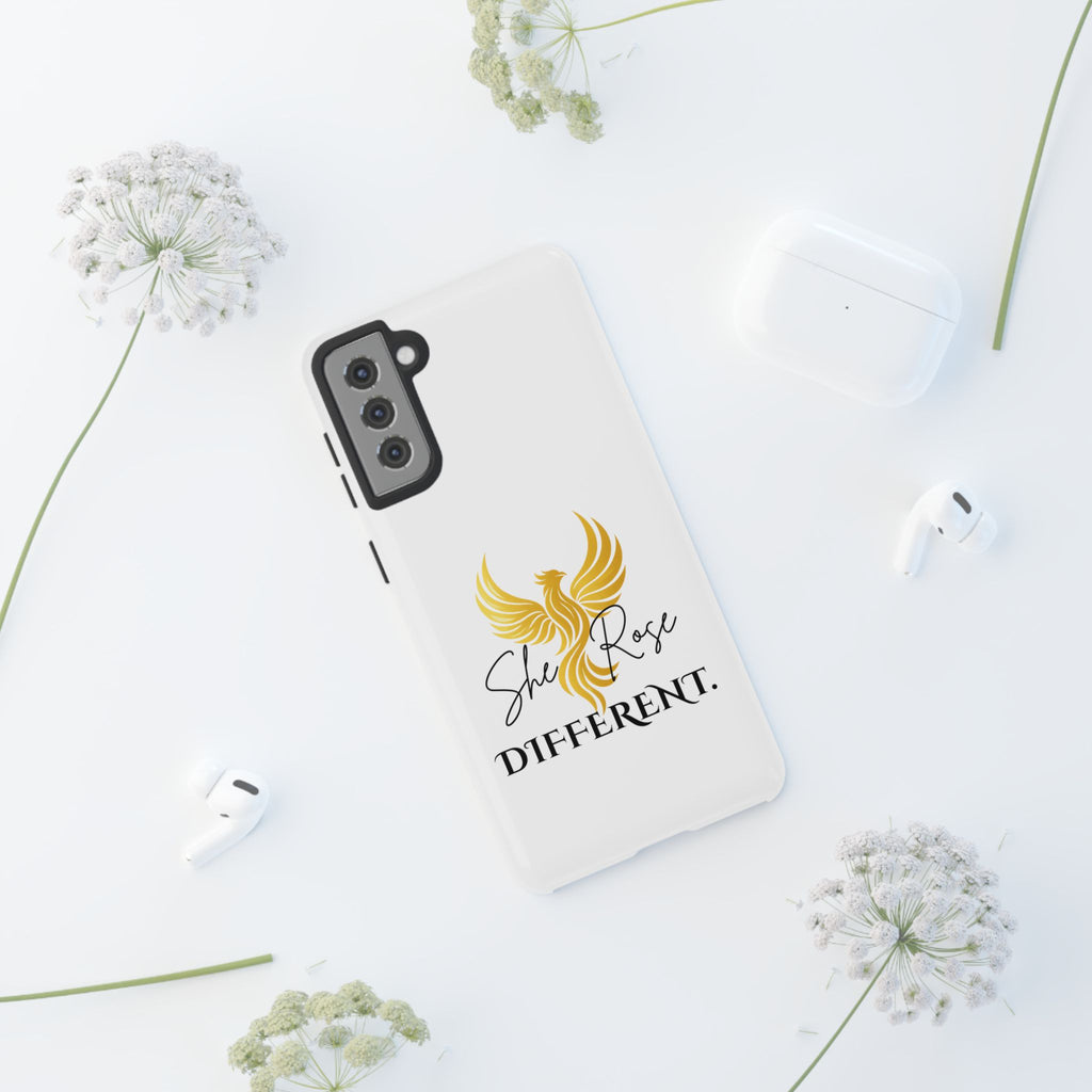 She Rose Different™ Phone Case —  Inspirational Gold Phoenix Design