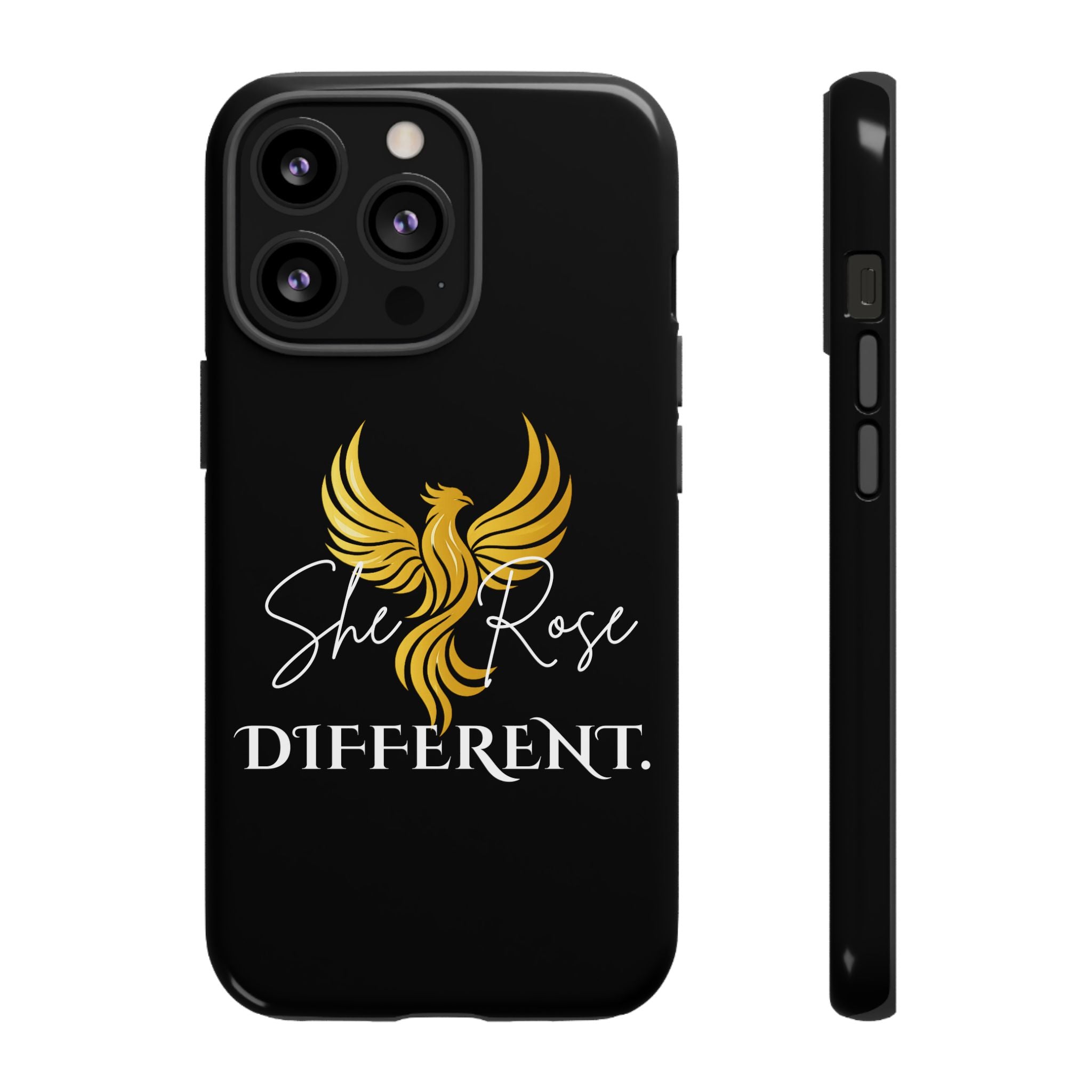 She Rose Different™ Phone Case — Black