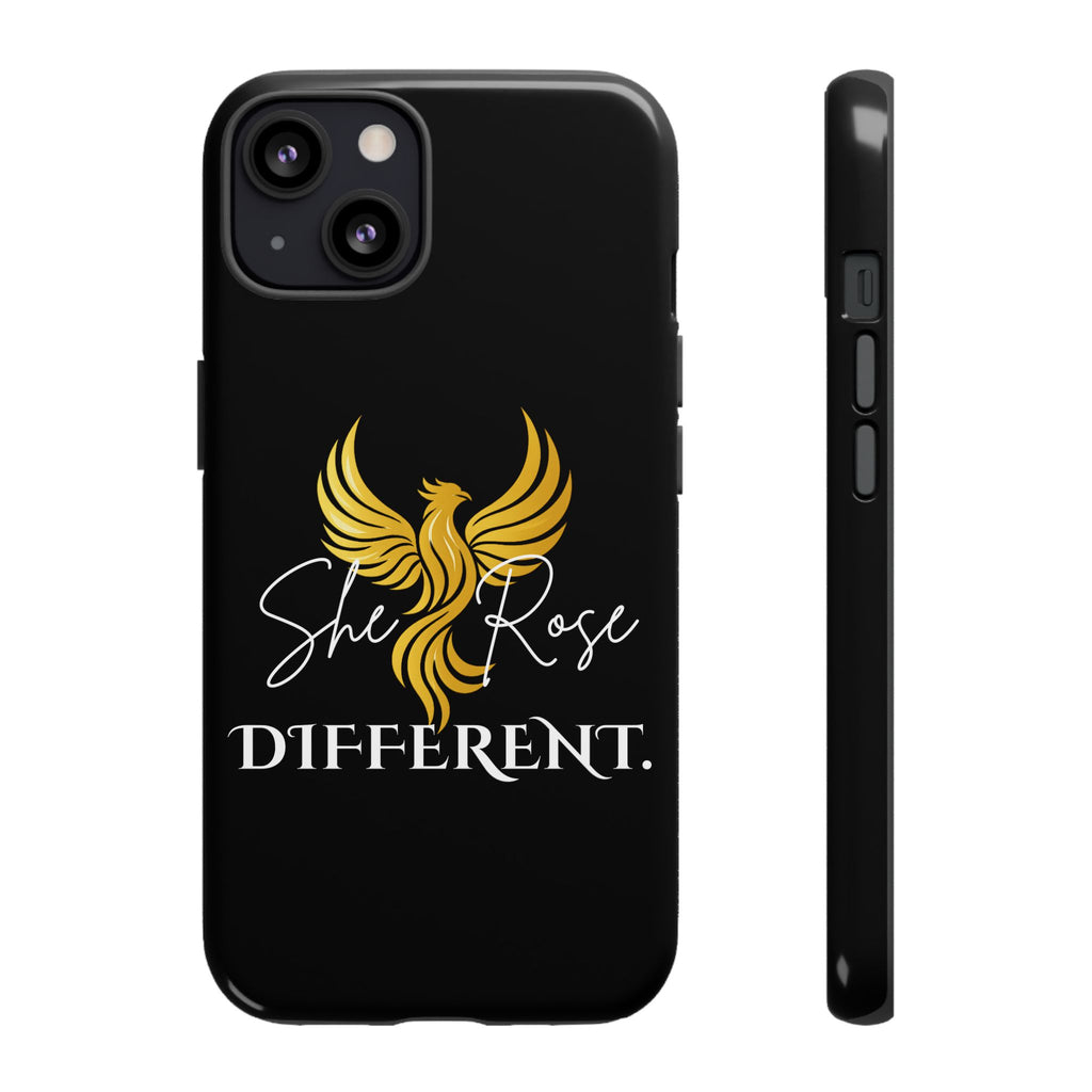She Rose Different™ Phone Case — Black