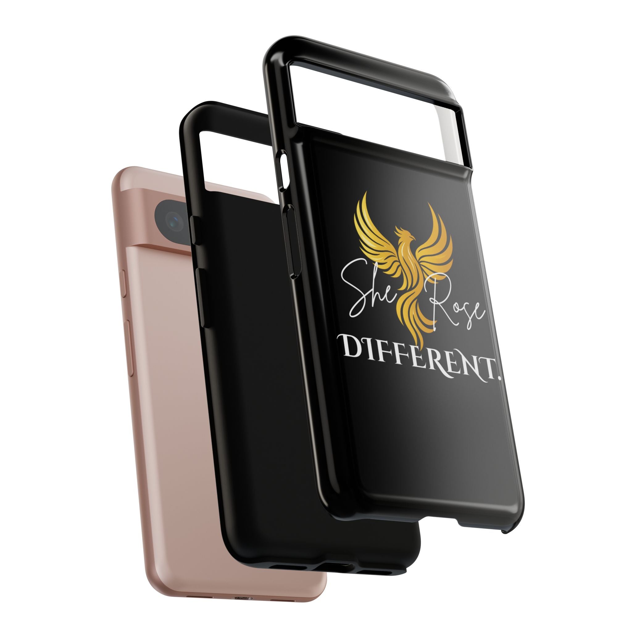 She Rose Different™ Phone Case — Black
